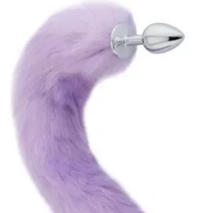 PLUG METÁLICO COLA DE ZORRO LILA