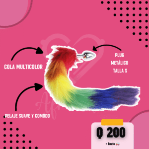 PLUG COLA DE ZORRO ARCOIRIS